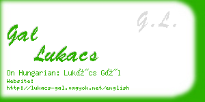 gal lukacs business card